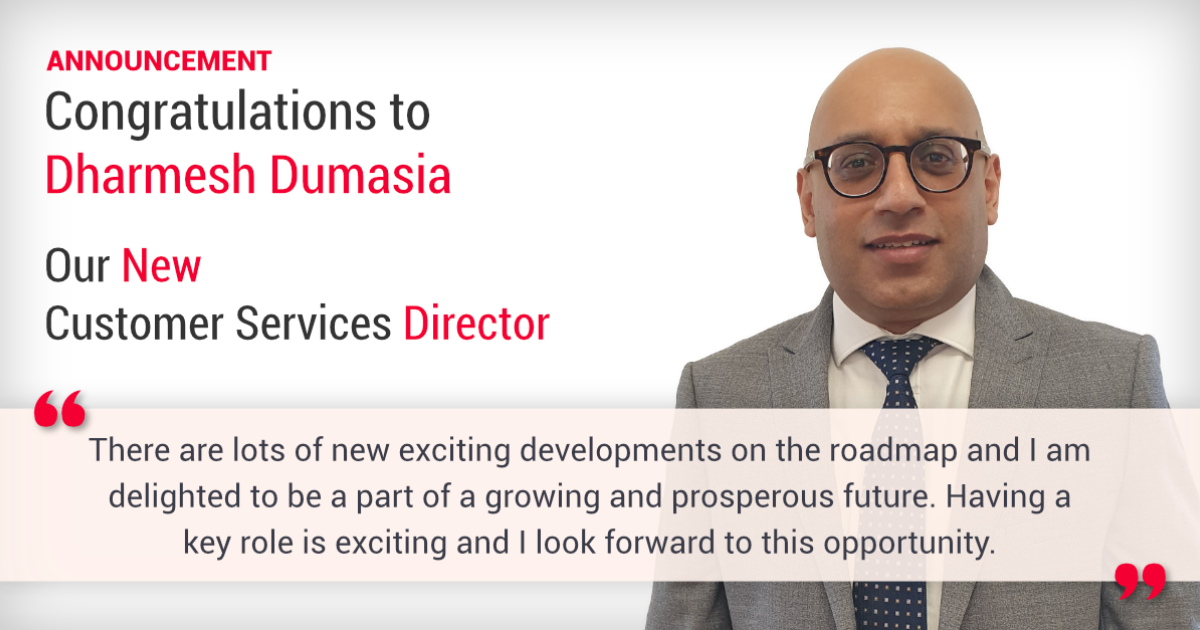 We are pleased to announce the appointment of Dharmesh Dumasia as the new Customer Services Director of MatchMaker Software Ltd.